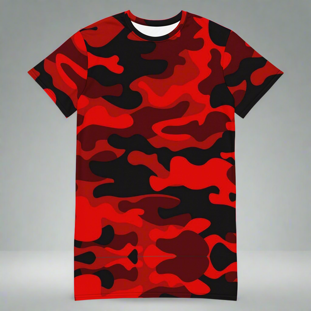 Red Cameo T-shirt dress