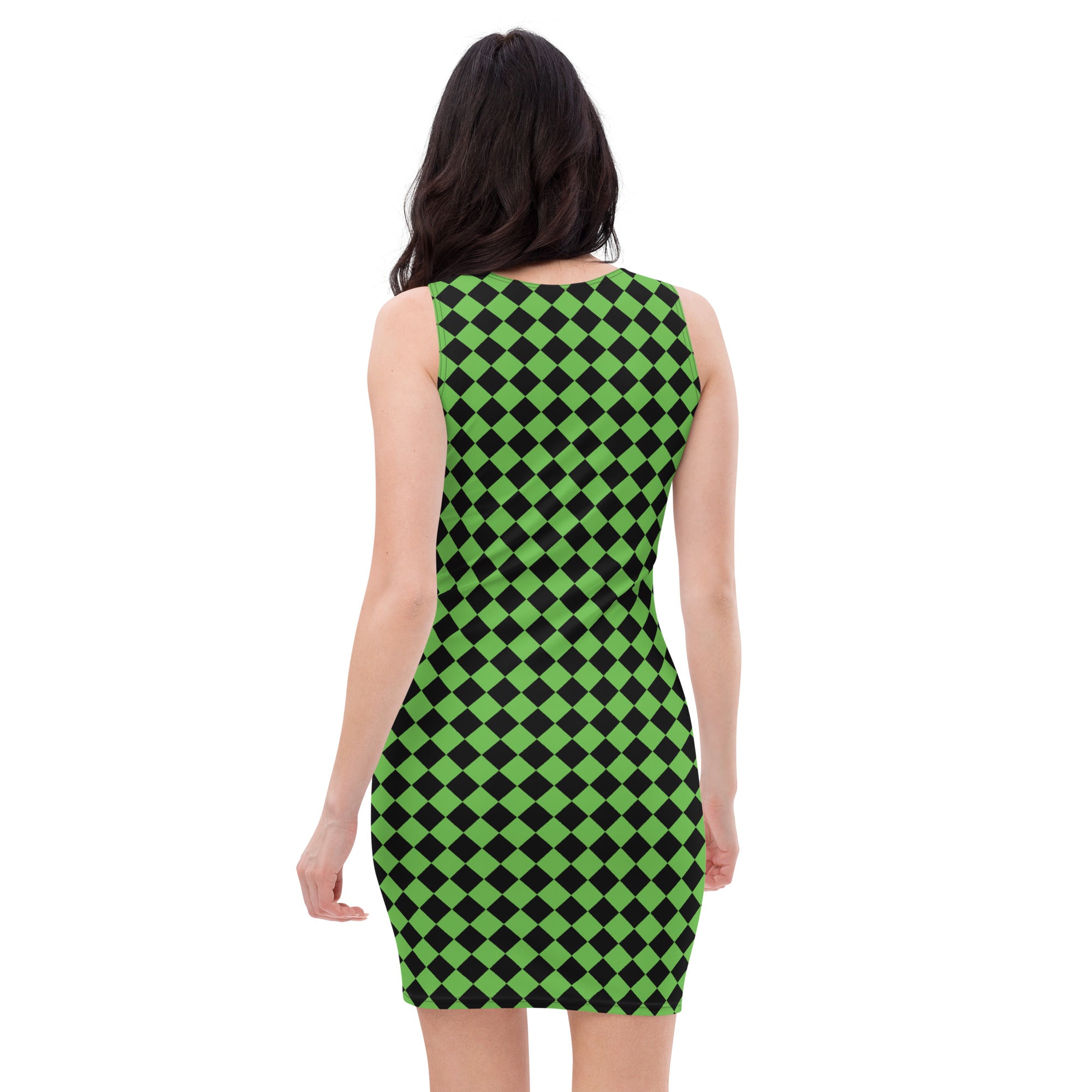Diamond Green & Black Dress
