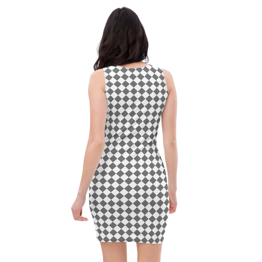 Grey & White Dress