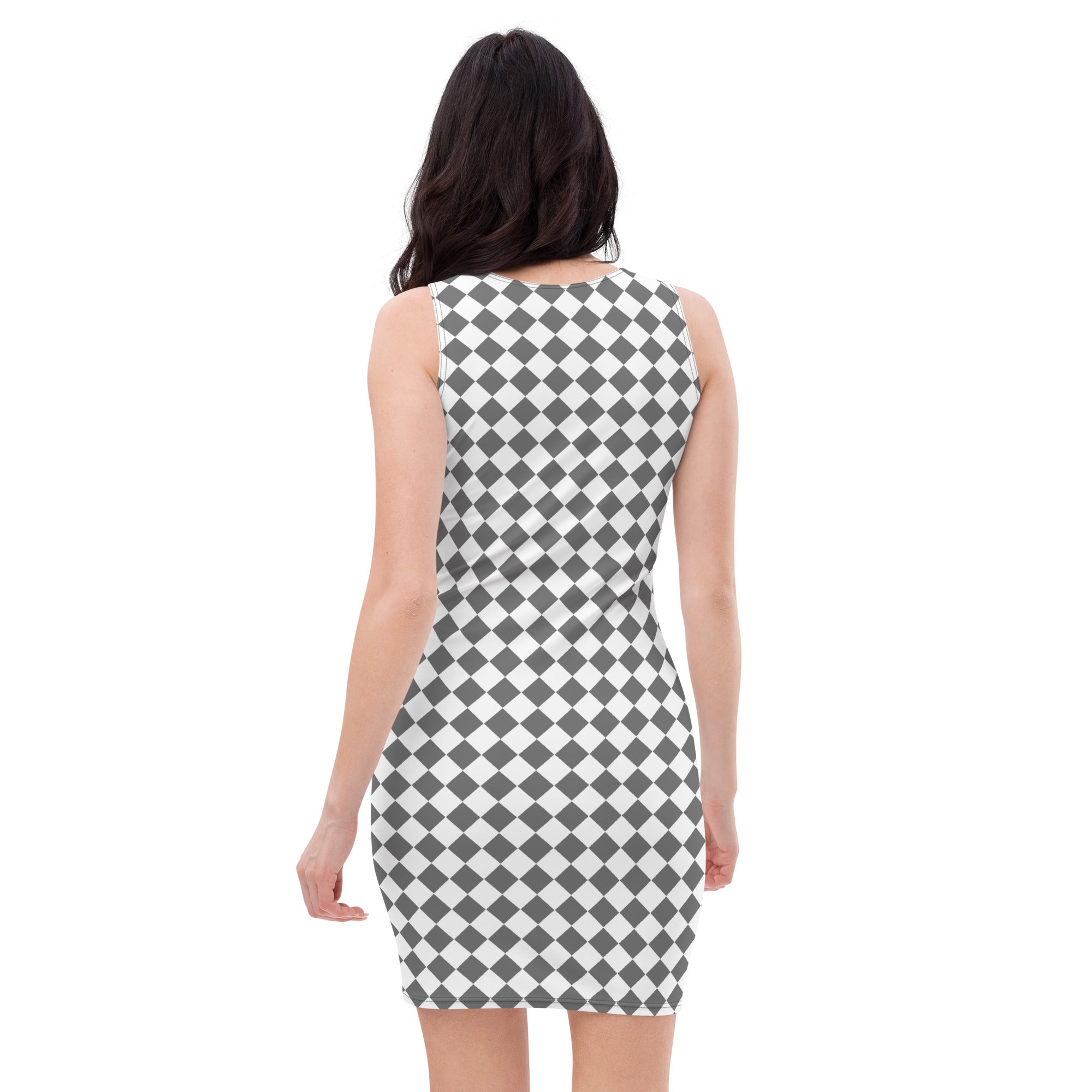 Grey & White Dress
