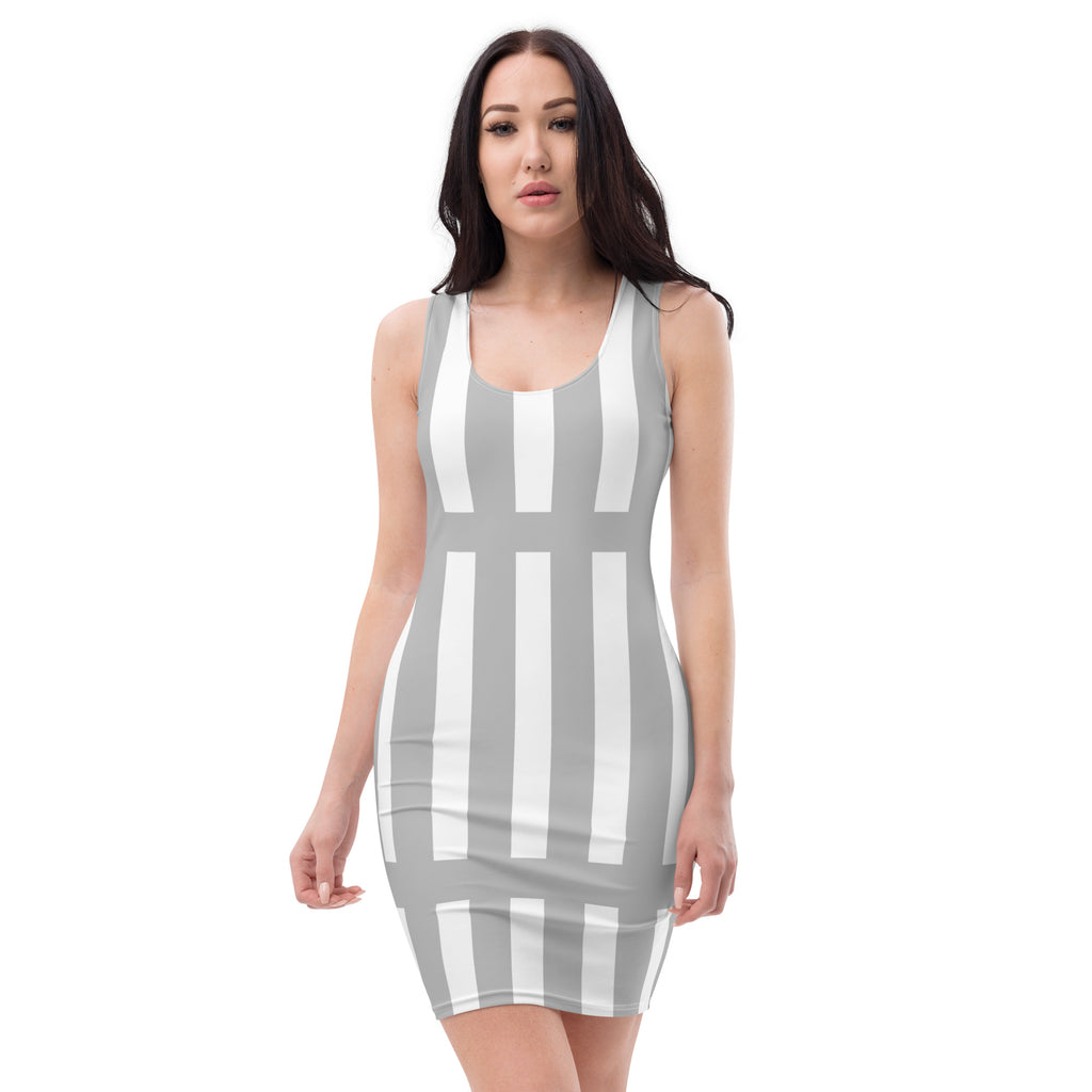Gray & White Stripe Dress