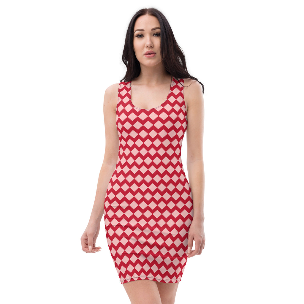 Red & Light Pink Dress