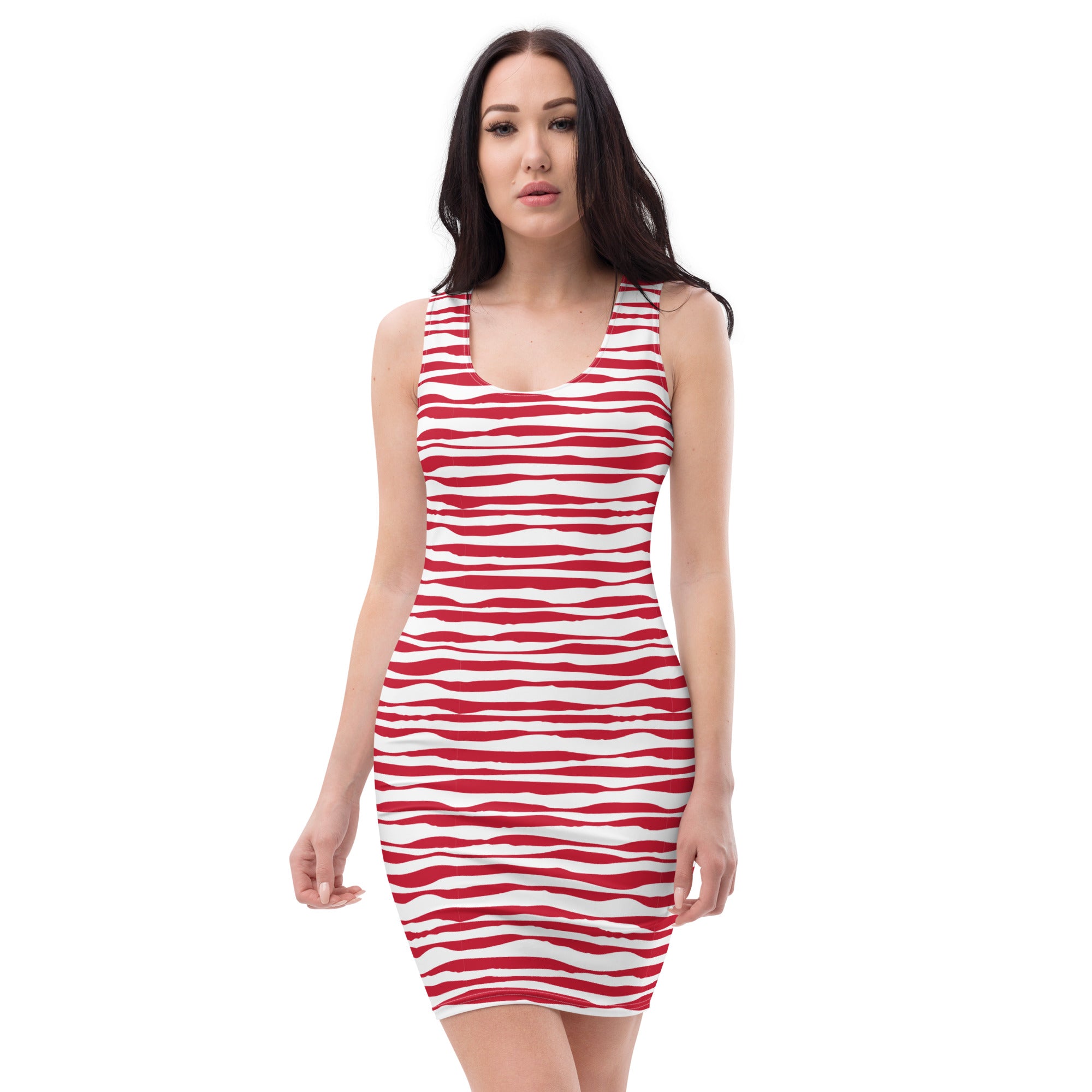 White & Red Dress