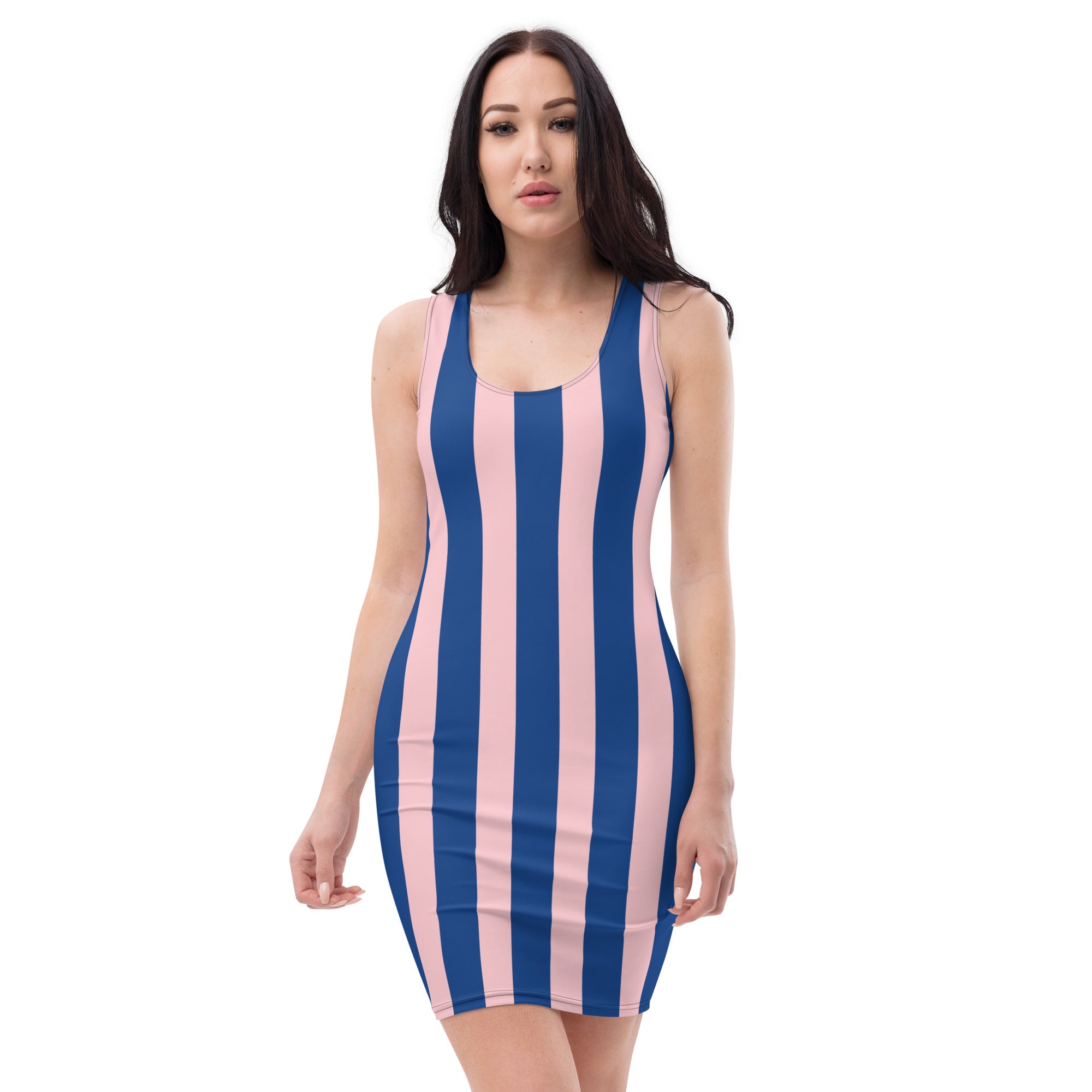 Pink & Dark Cerulean Stripe Dress