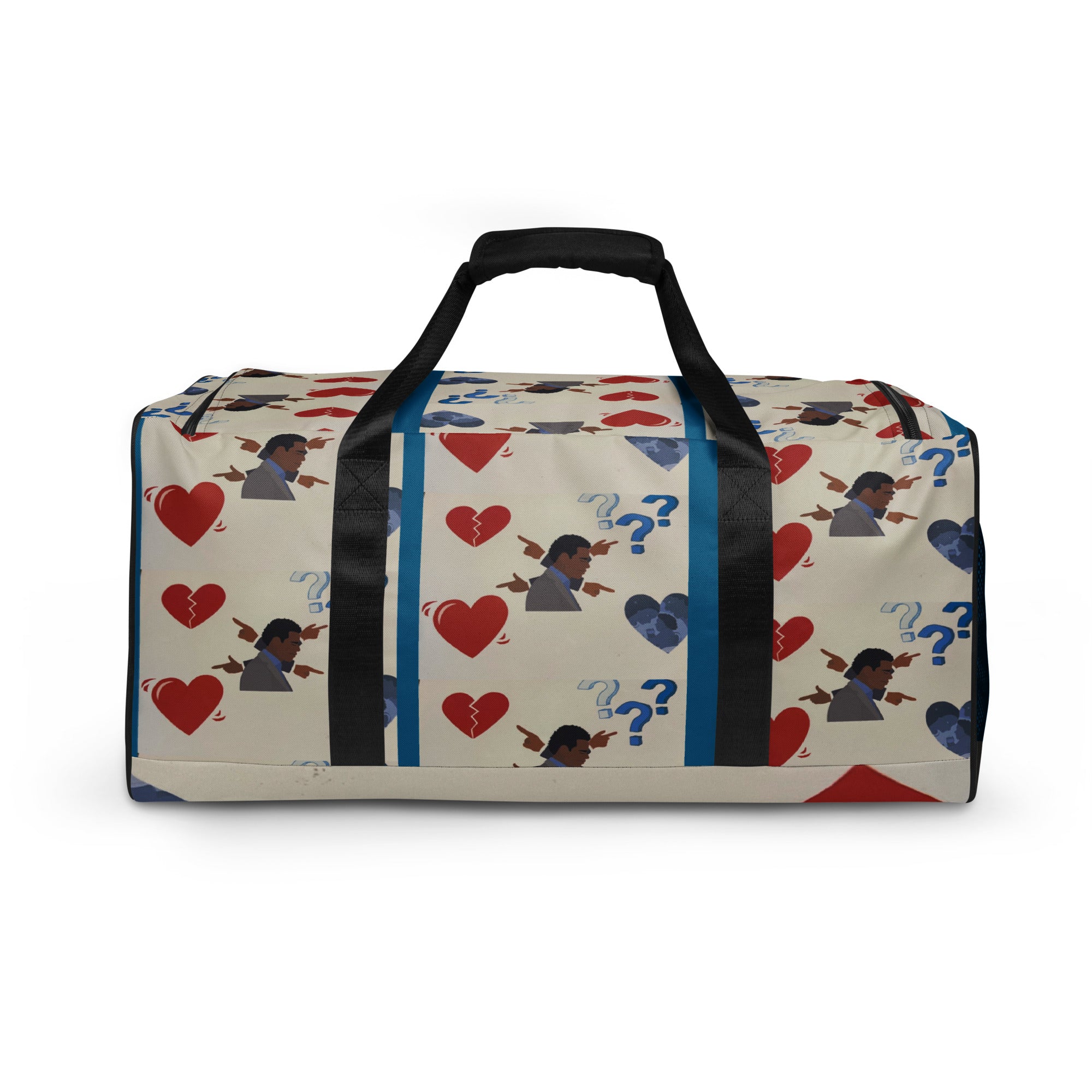 Blue Just random Thoughts Duffle bag