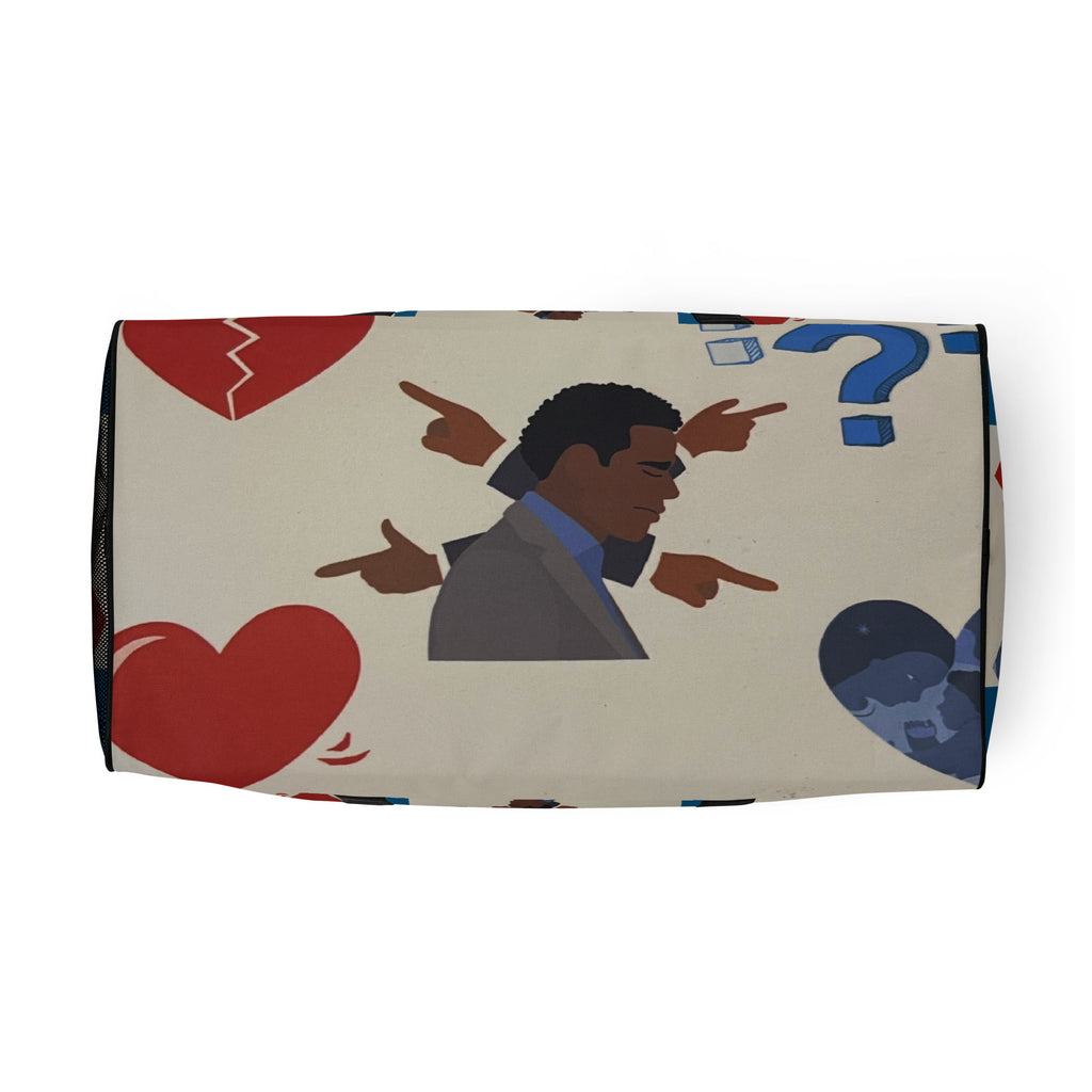 Blue Just random Thoughts Duffle bag