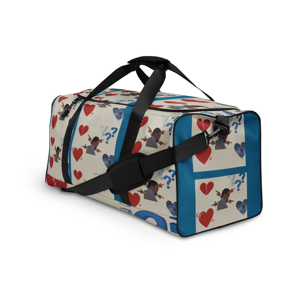 Blue Just random Thoughts Duffle bag