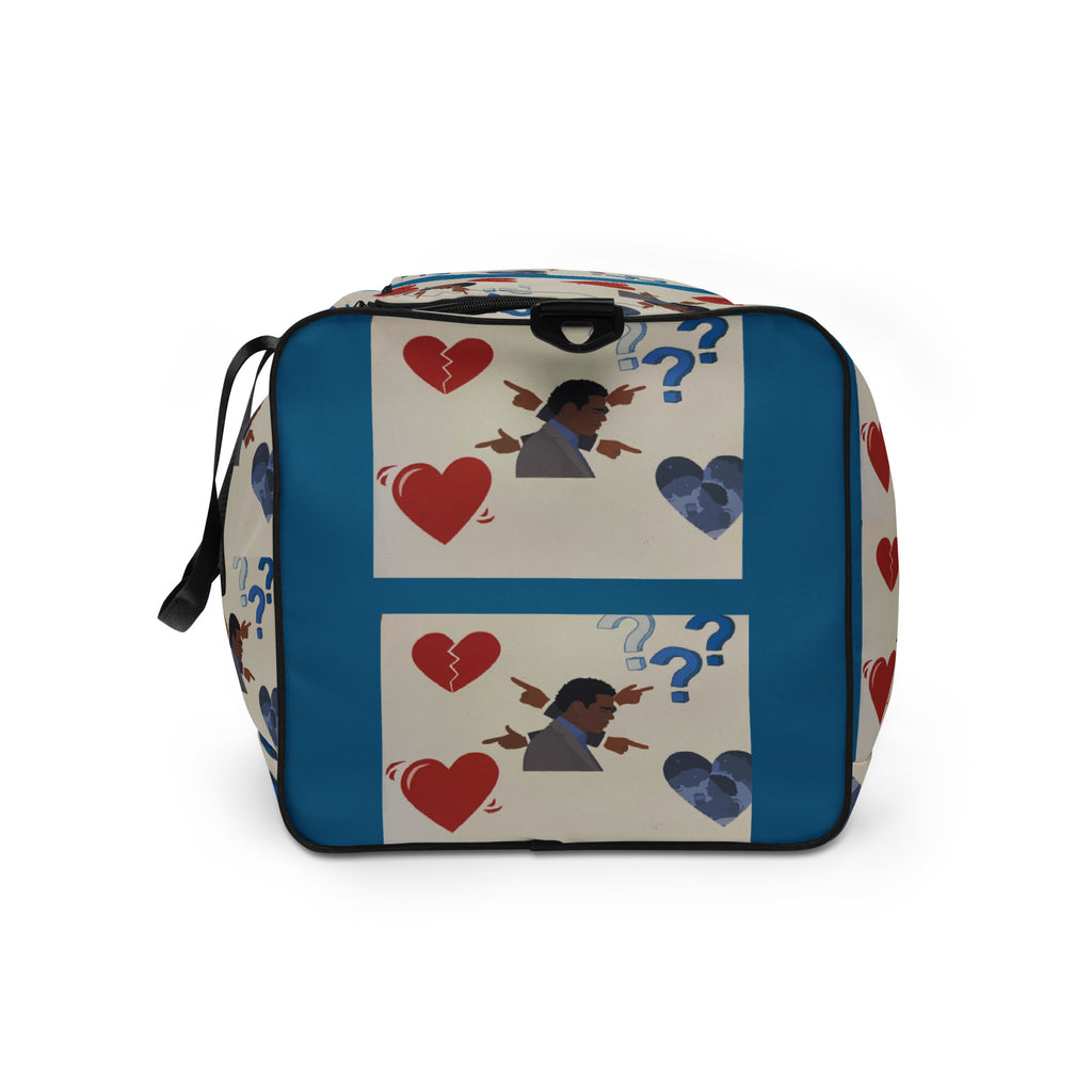 Blue Just random Thoughts Duffle bag