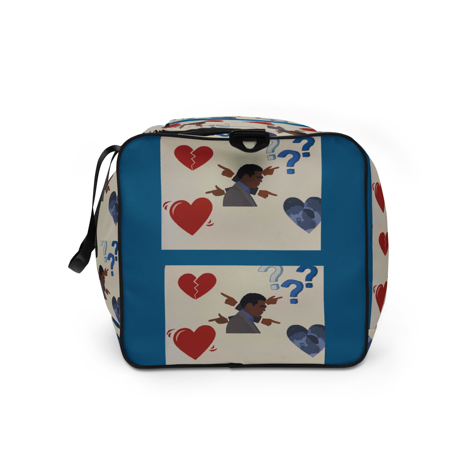 Blue Just random Thoughts Duffle bag
