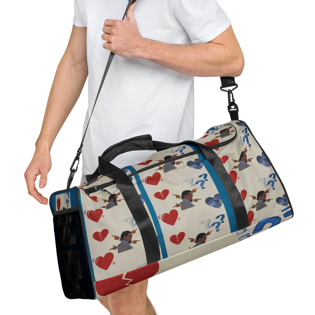 Blue Just random Thoughts Duffle bag