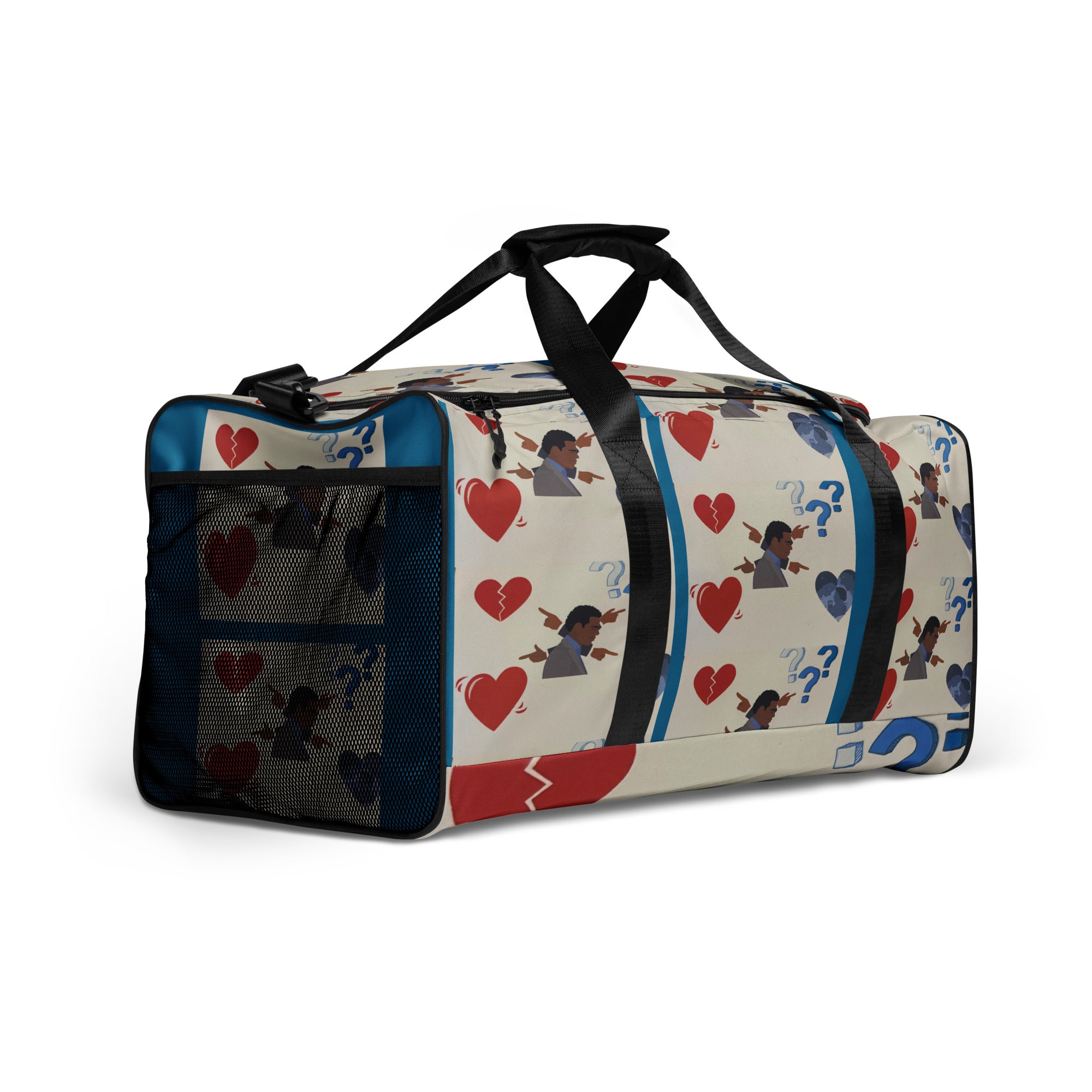 Blue Just random Thoughts Duffle bag