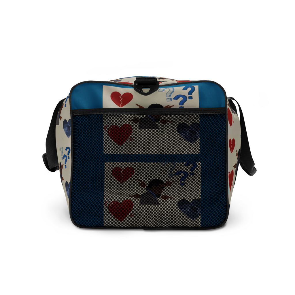 Blue Just random Thoughts Duffle bag