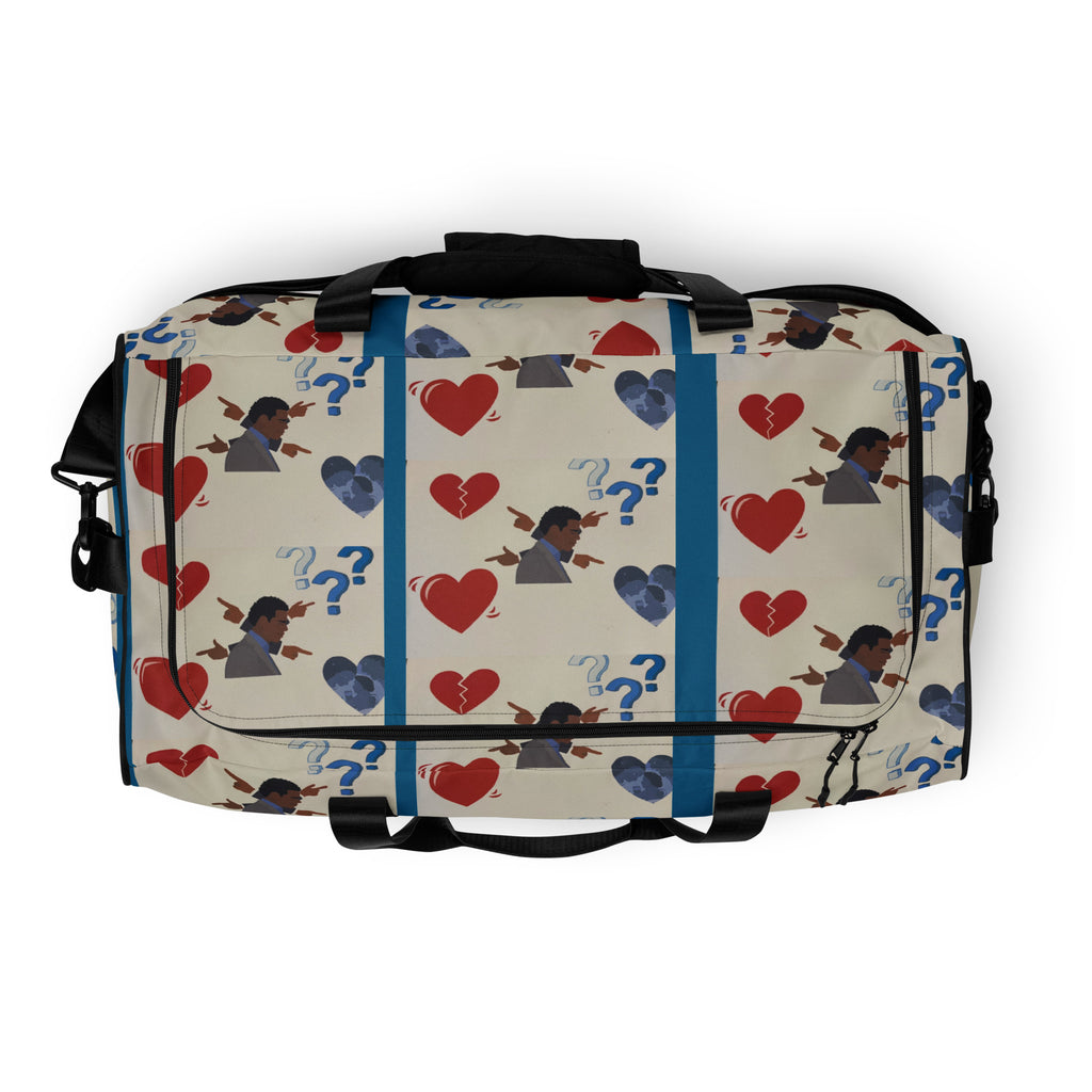 Blue Just random Thoughts Duffle bag