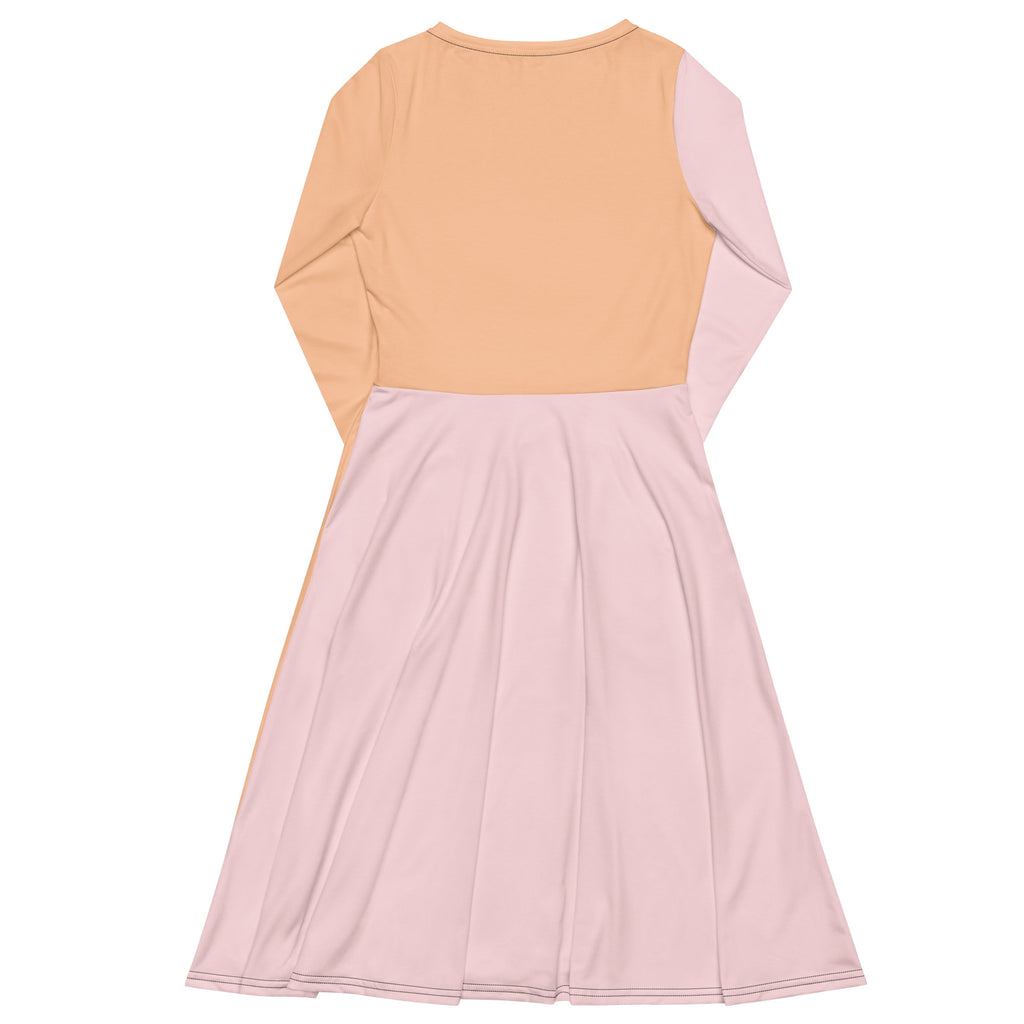 Peach & Light Pink Midi dress