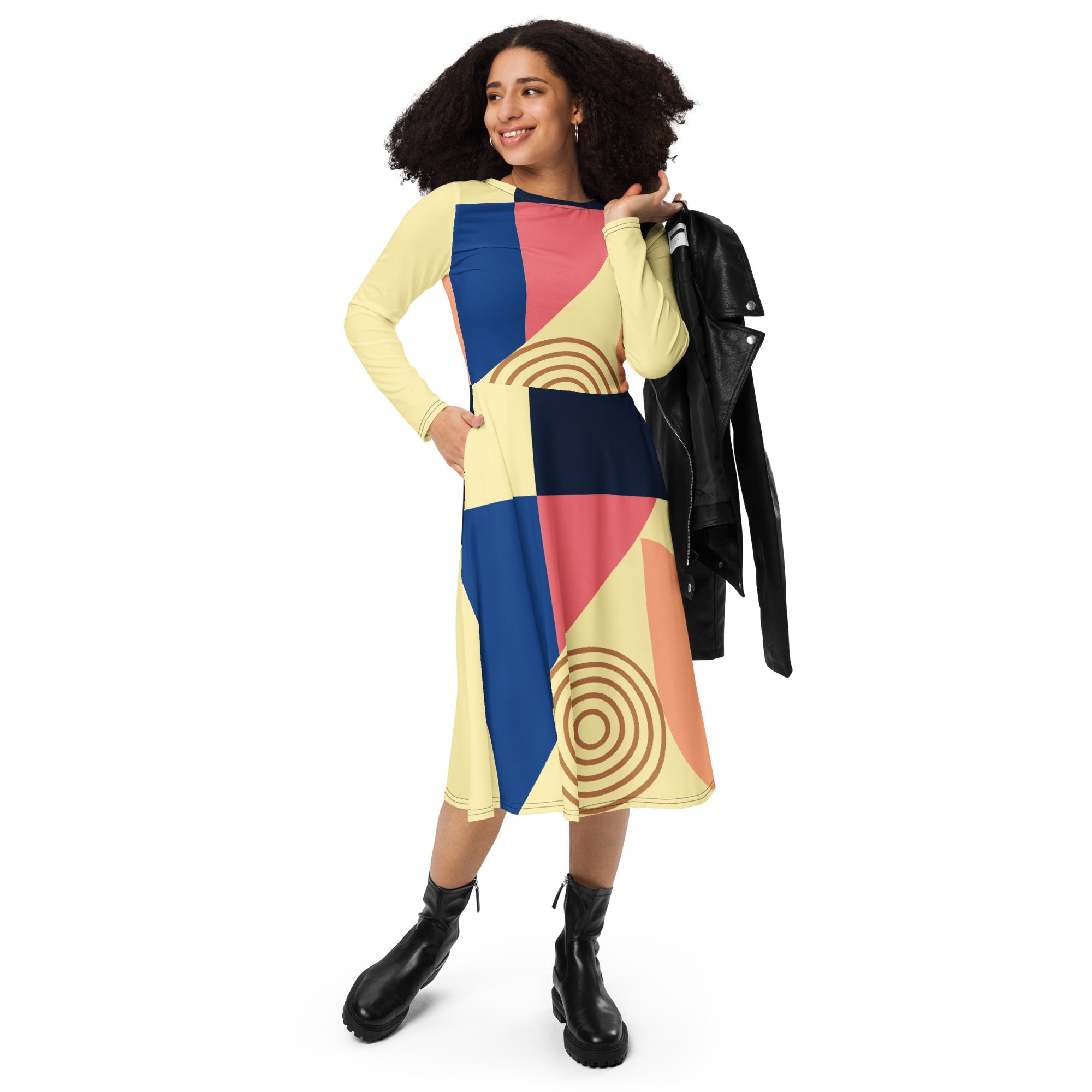 Banana Mania Abstract Midi dress