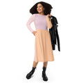 Peach & Light Pink Midi dress