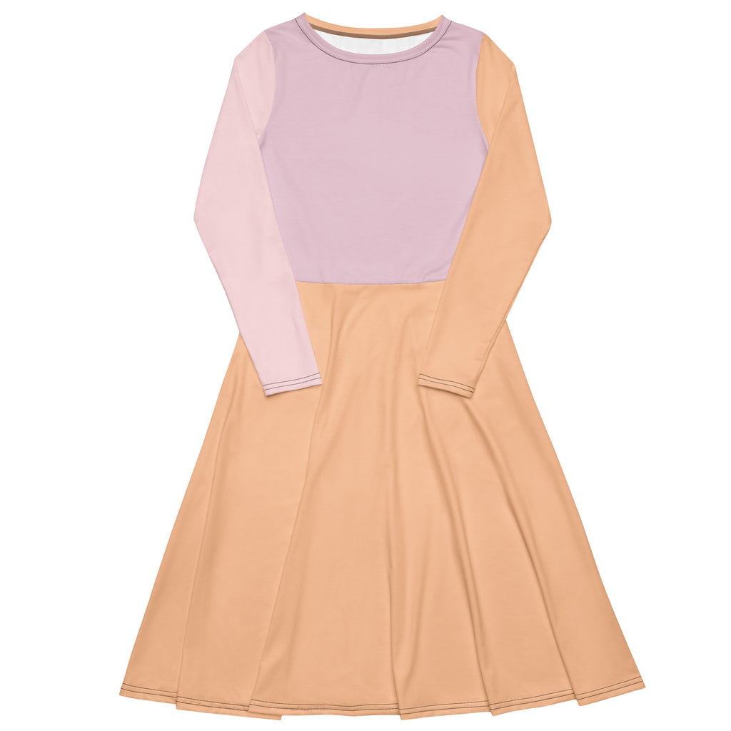 Peach & Light Pink Midi dress