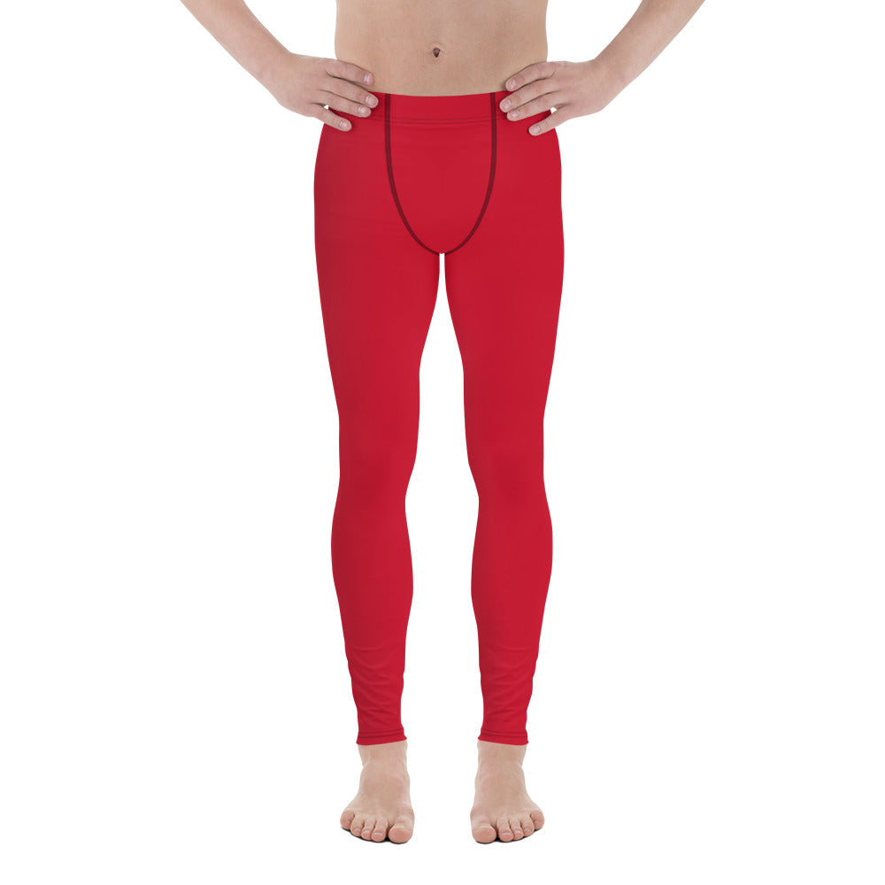 Red Men's Leggings