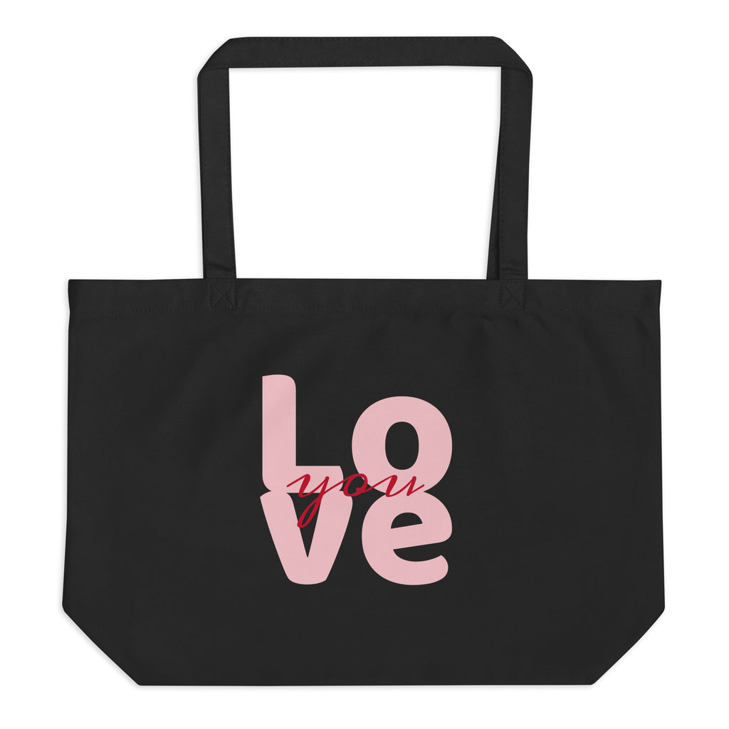 Love You Large organic tote bag
