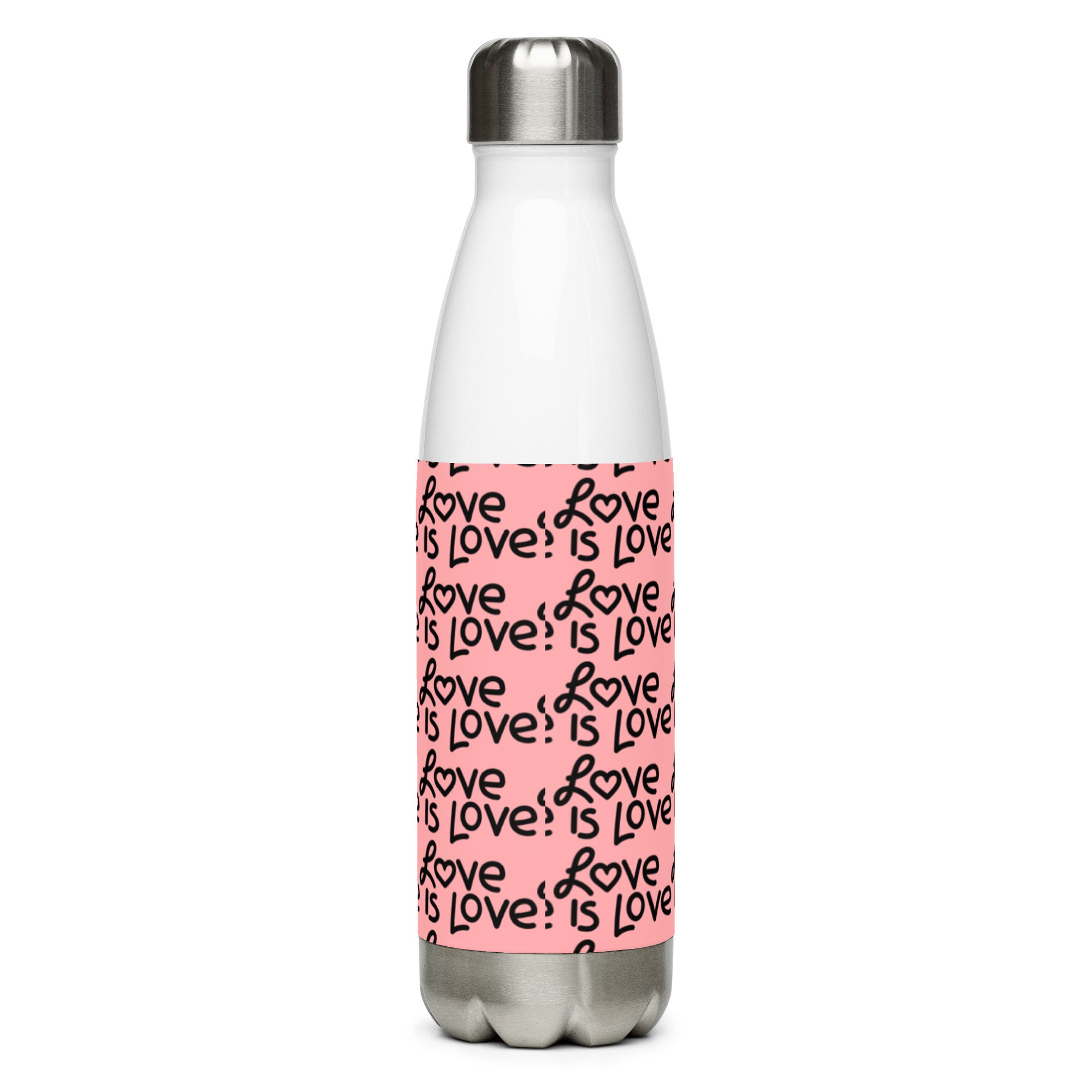 Stainless Steel Love Is Love Water Bottle