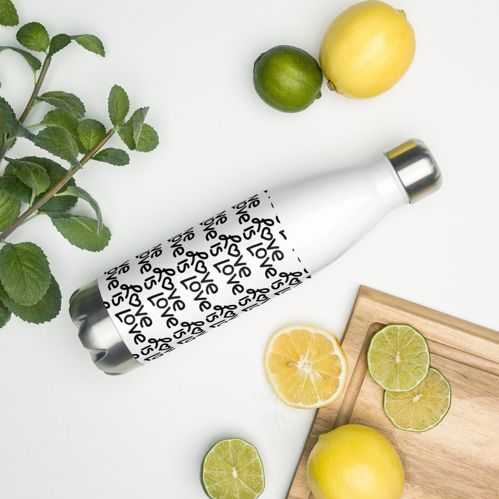 Stainless Steel Love Is Love Water Bottle