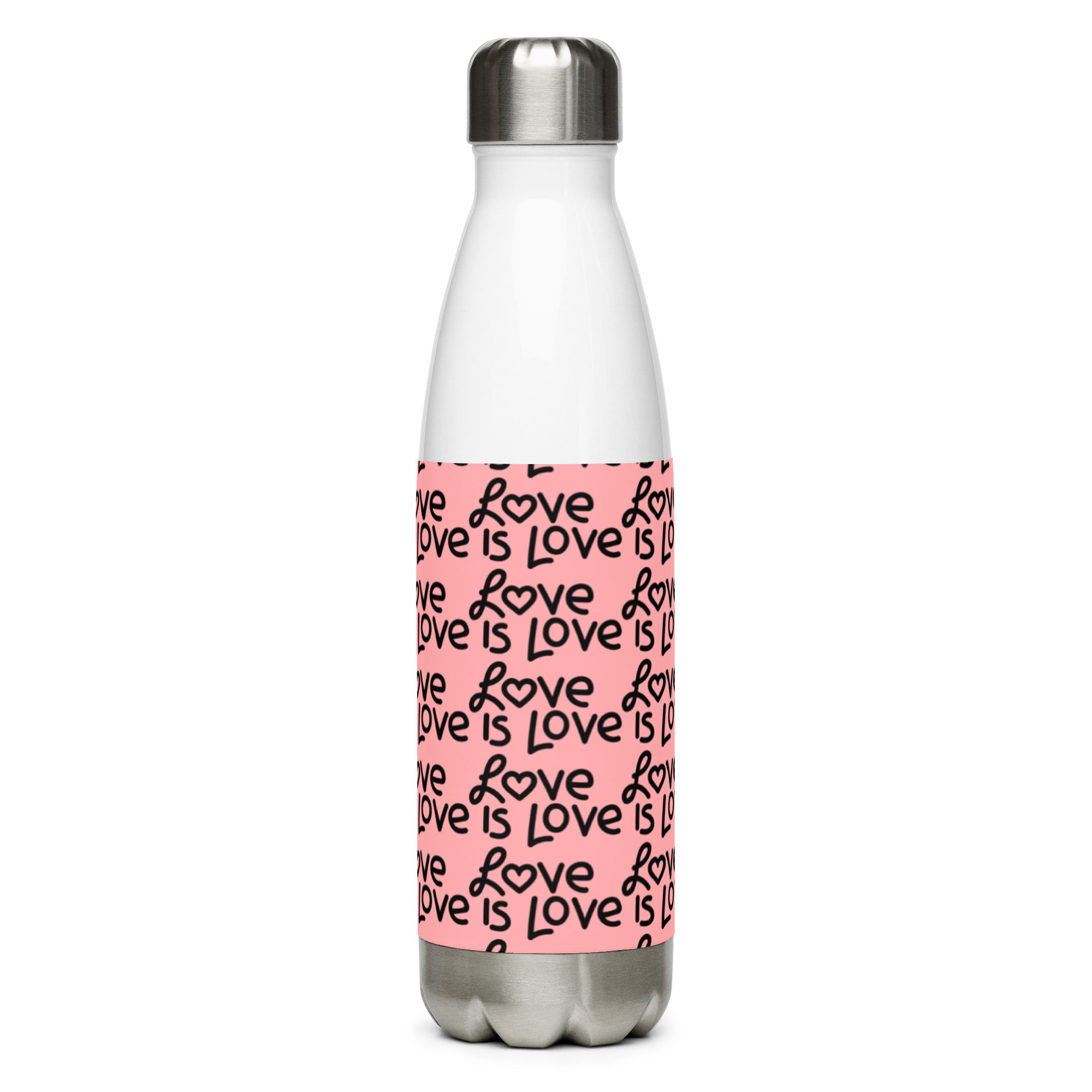 Stainless Steel Love Is Love Water Bottle