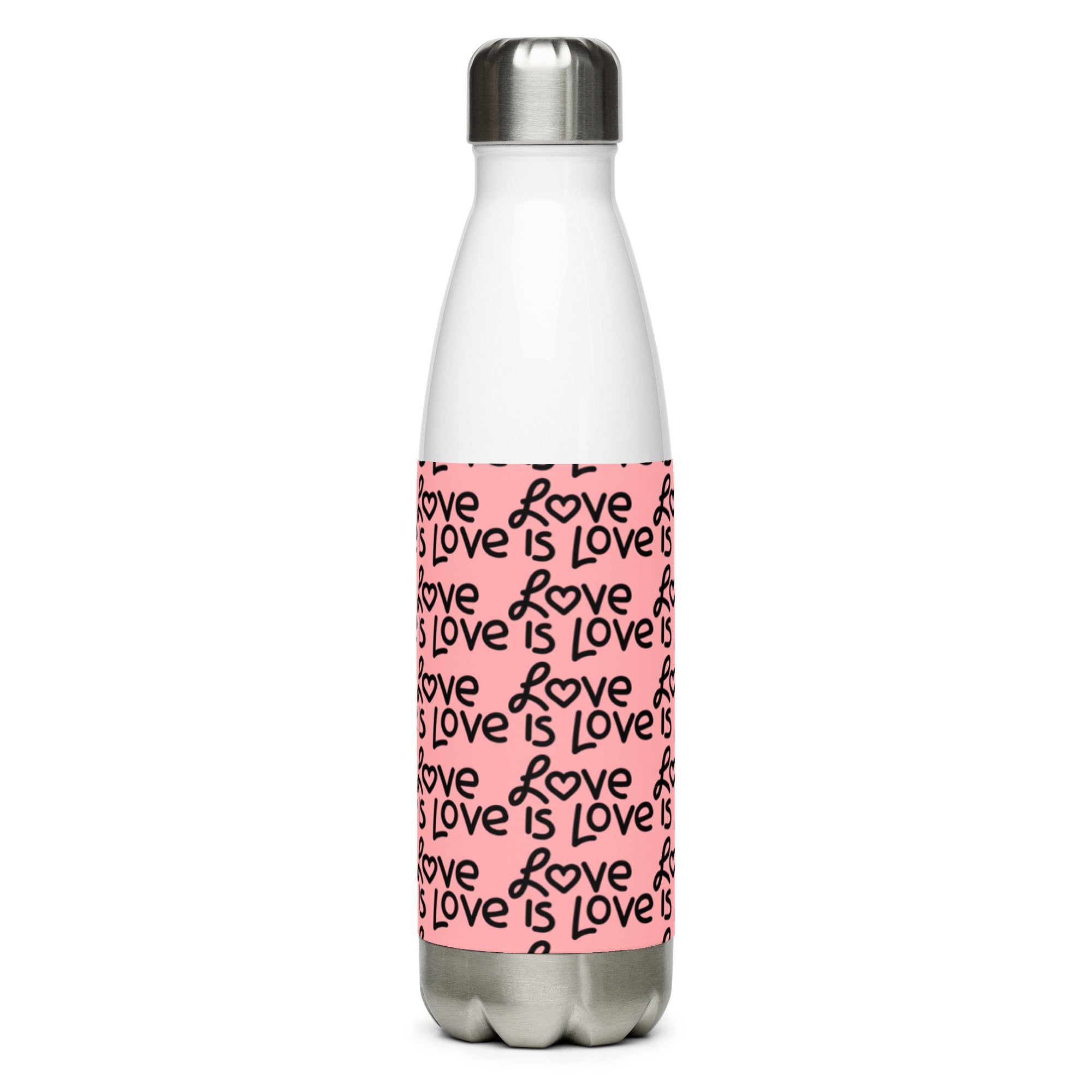 Stainless Steel Love Is Love Water Bottle