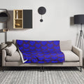 Hearts within Blue Hearts Throw Blanket
