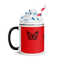 Red Butterfly Mug with Color Inside