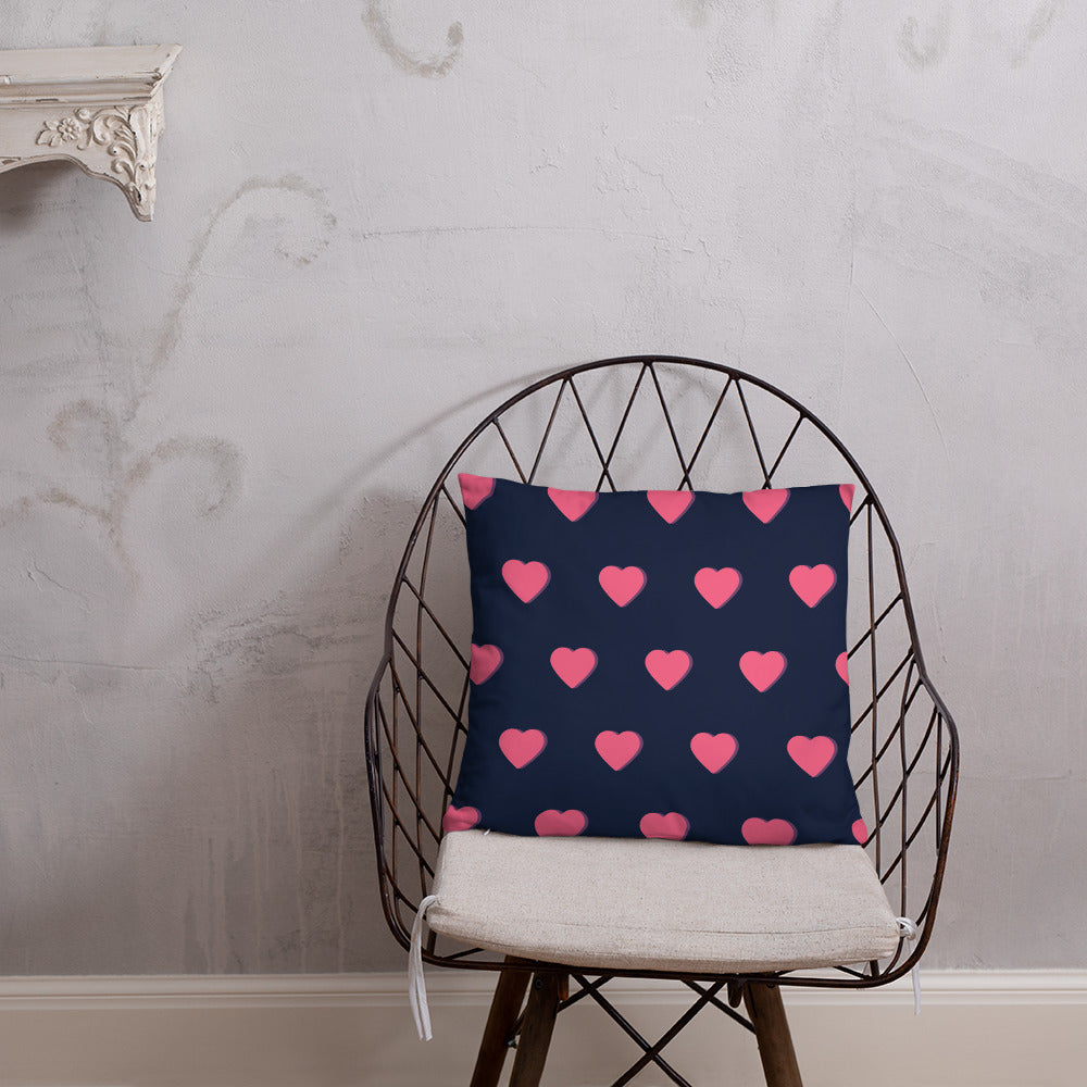 Pink Heart Decorative Pillows