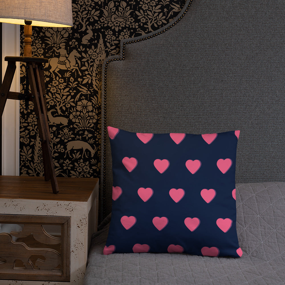 Pink Heart Decorative Pillows