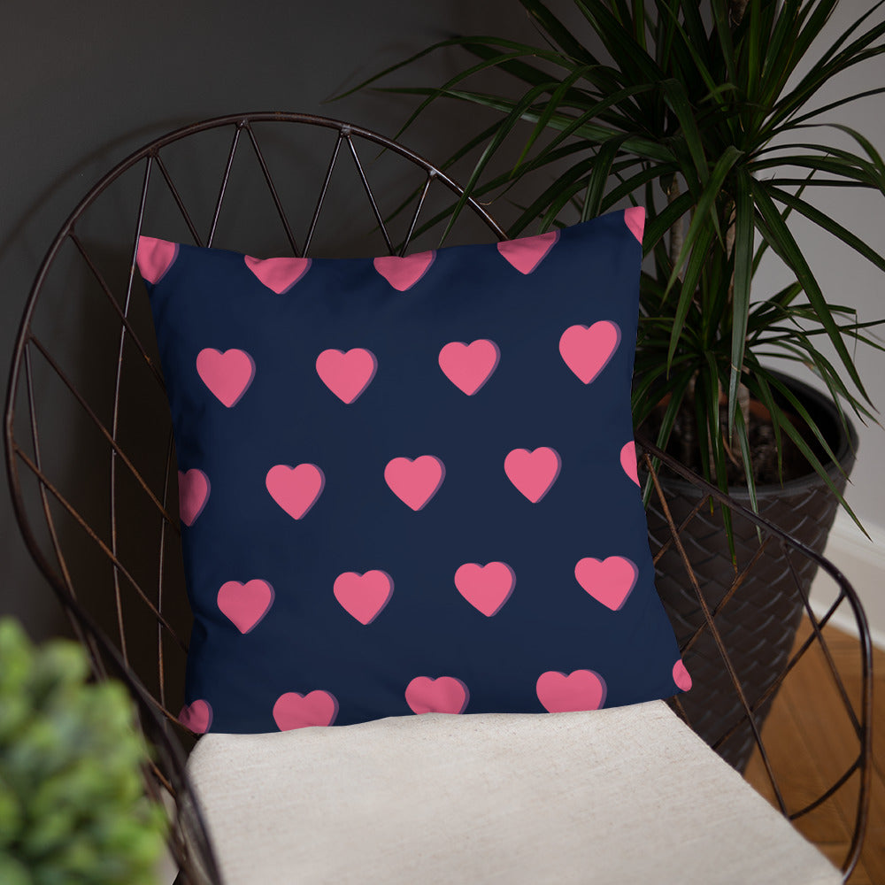 Pink Heart Decorative Pillows