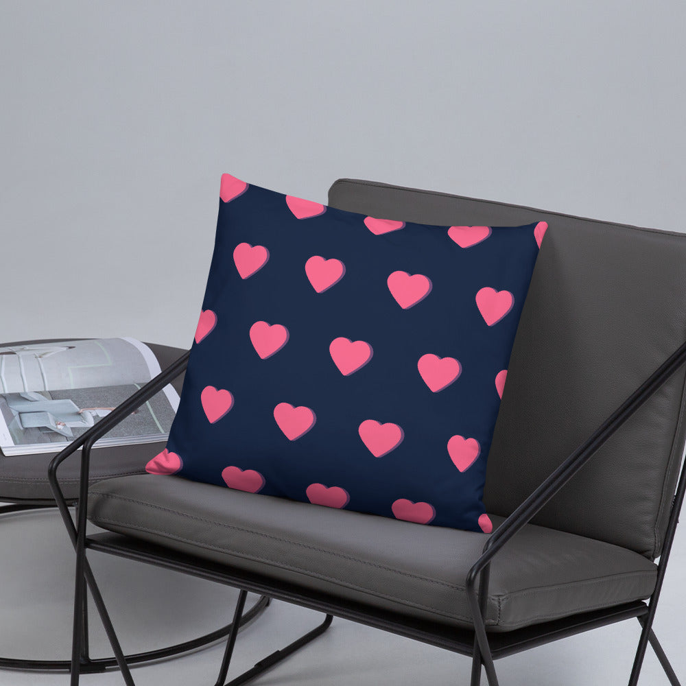 Pink Heart Decorative Pillows
