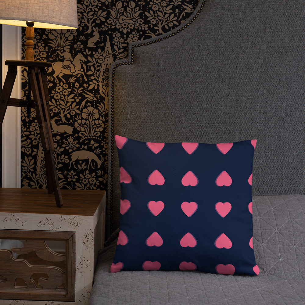 Pink Heart Decorative Pillows