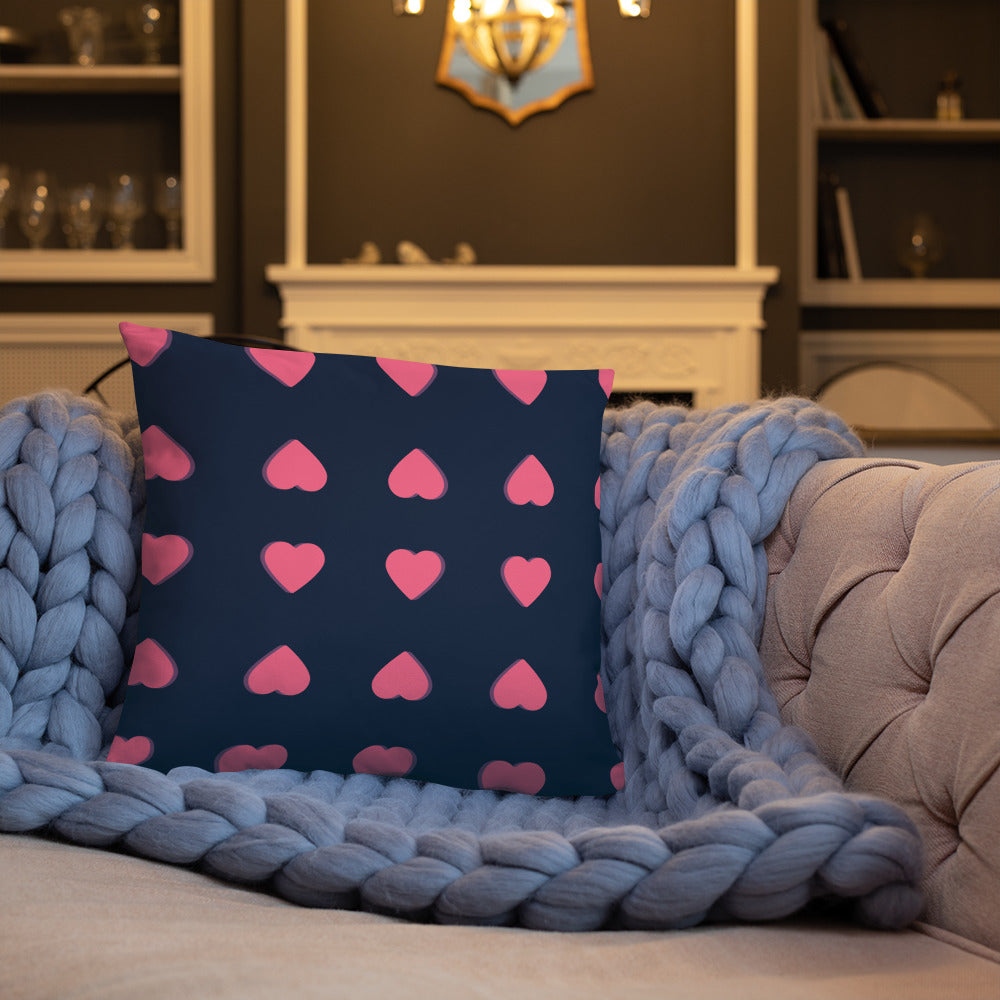 Pink Heart Decorative Pillows