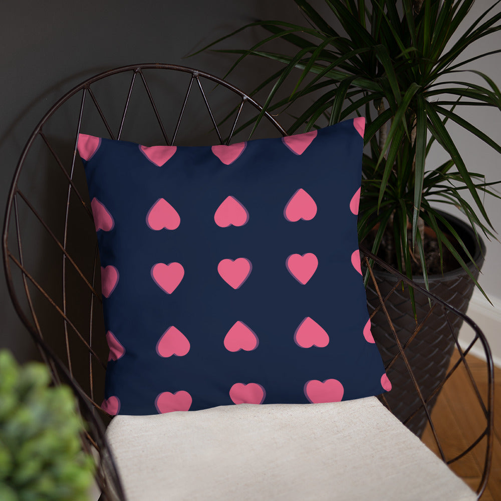Pink Heart Decorative Pillows