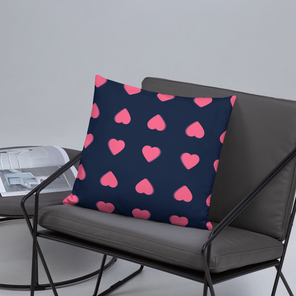 Pink Heart Decorative Pillows