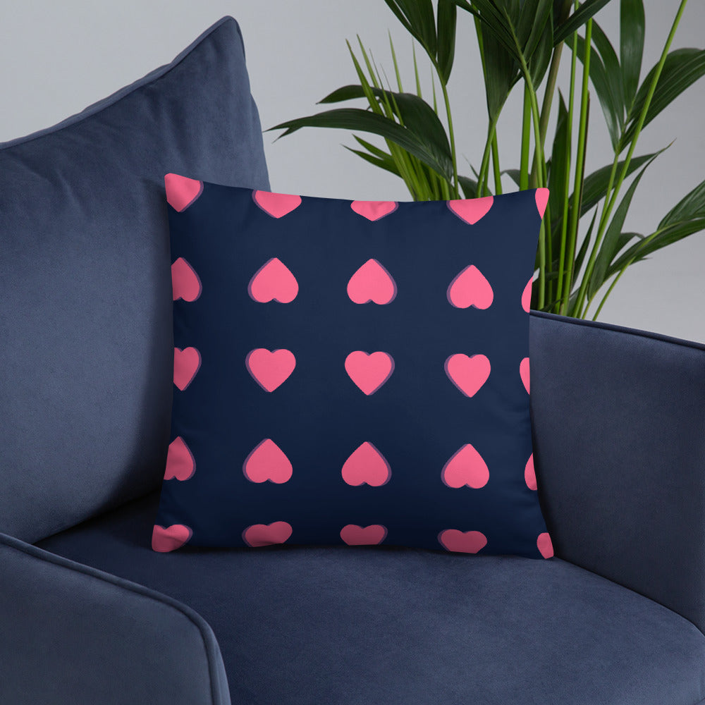 Pink Heart Decorative Pillows