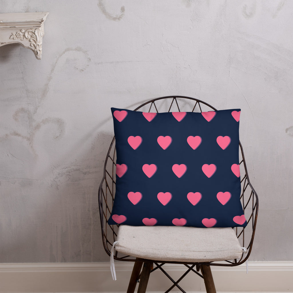 Pink Heart Decorative Pillows