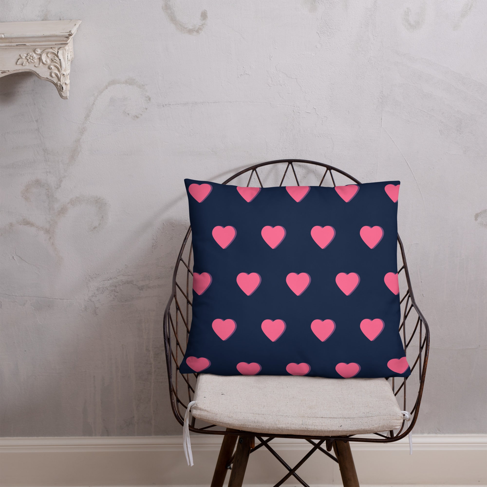 Pink Heart Decorative Pillows