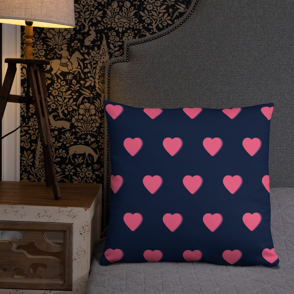 Pink Heart Decorative Pillows