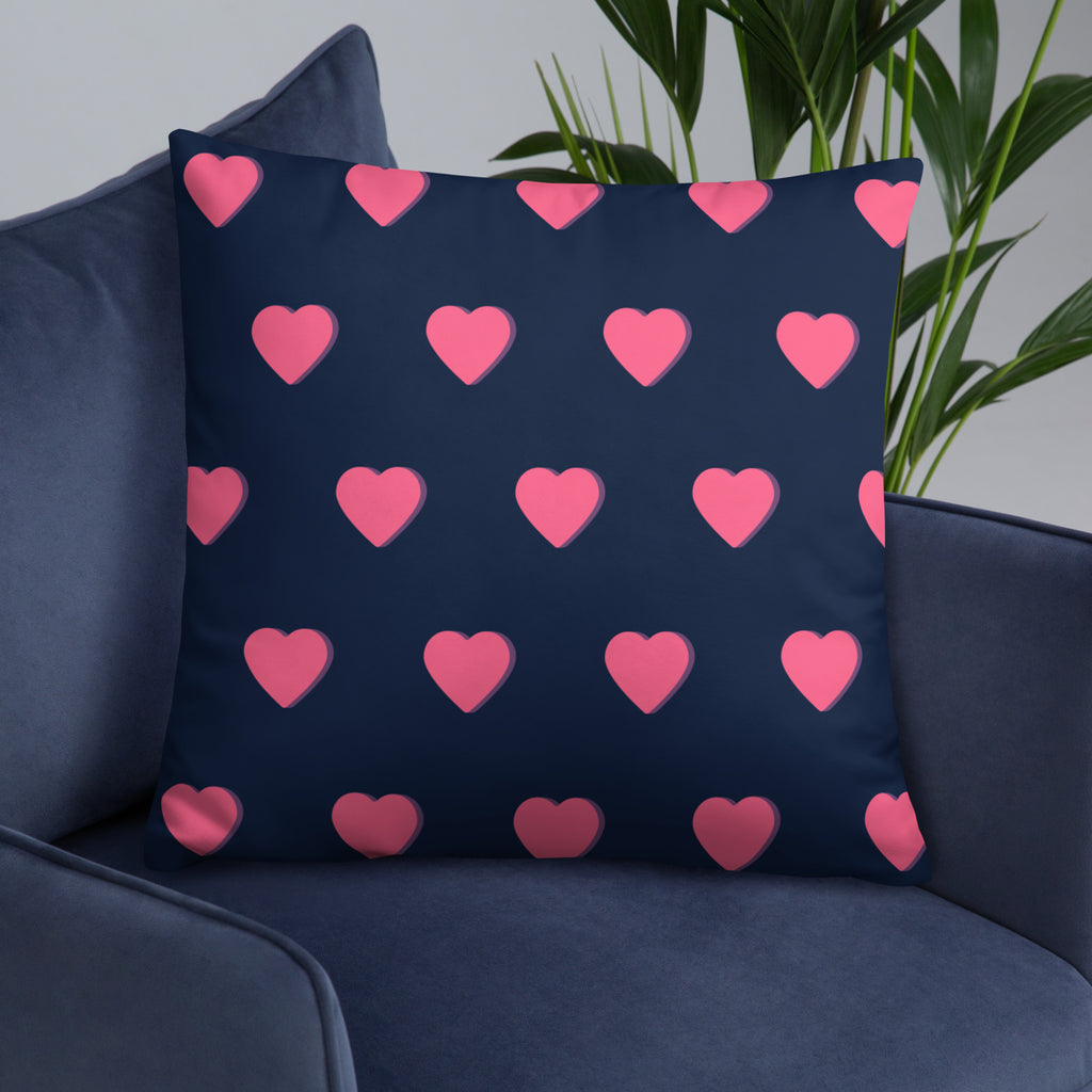 Pink Heart Decorative Pillows