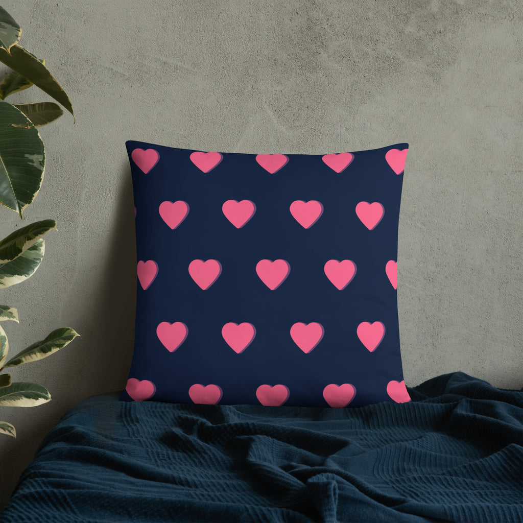 Pink Heart Decorative Pillows