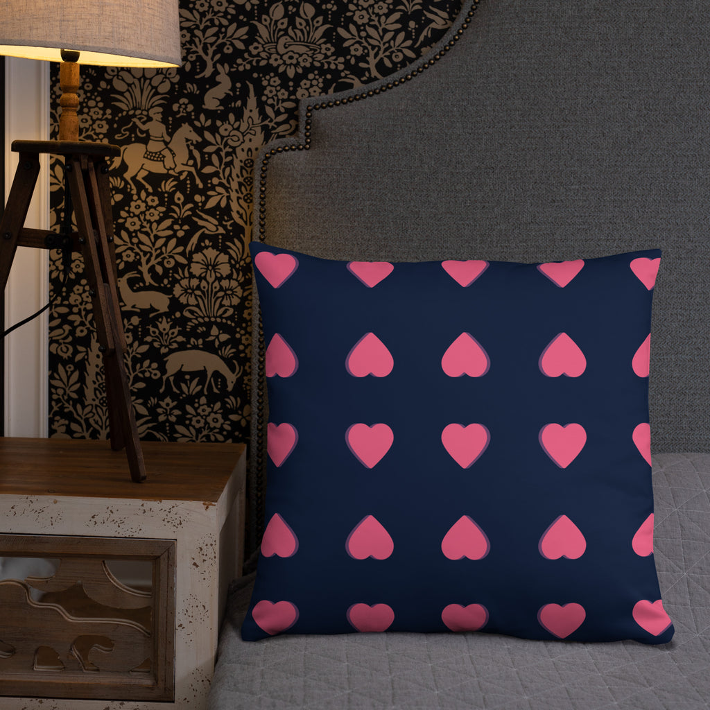 Pink Heart Decorative Pillows