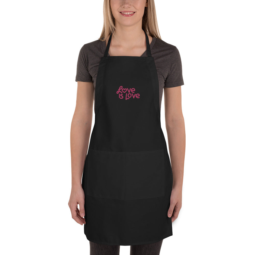 Love Is Love Embroidered Apron