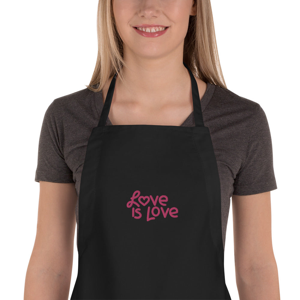 Love Is Love Embroidered Apron