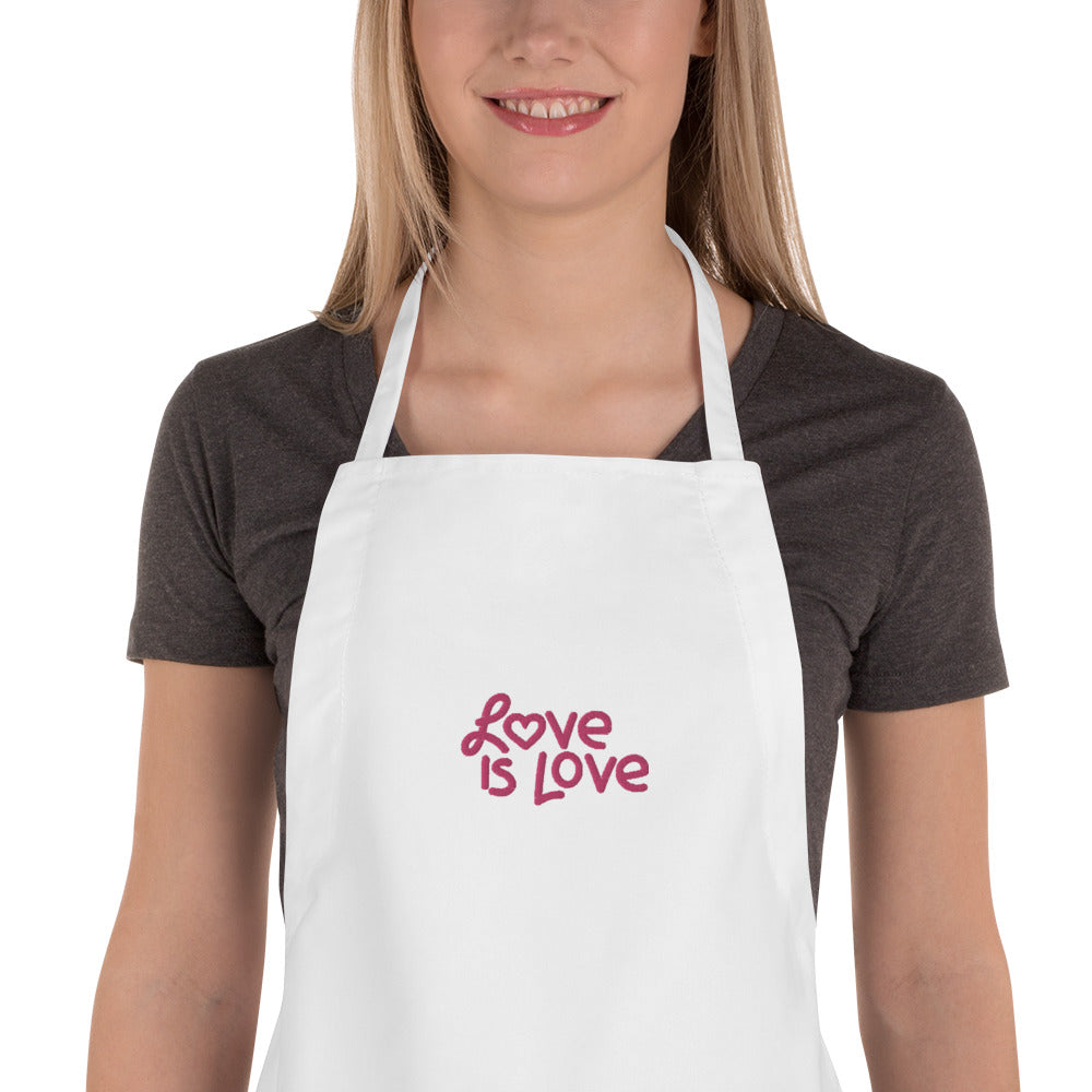 Love Is Love Embroidered Apron