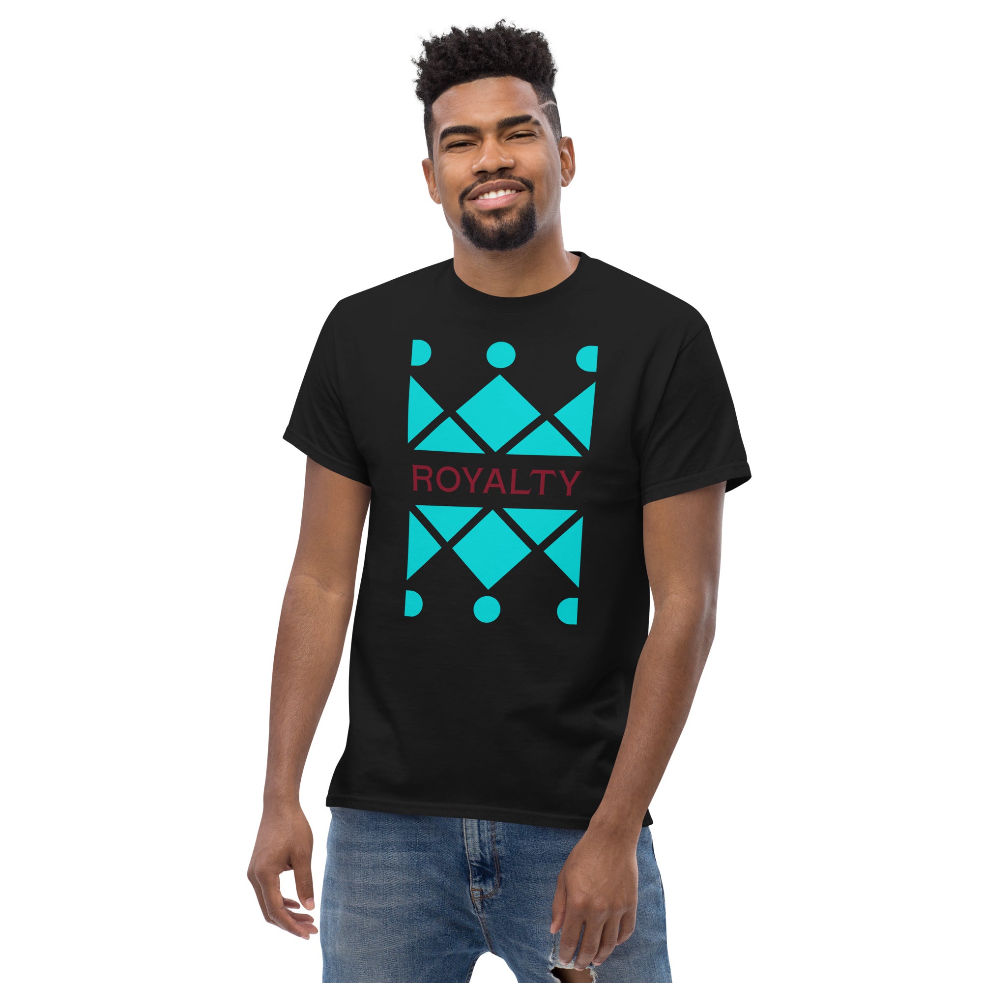 Dark Turquoise Crown Men's Classic Tee