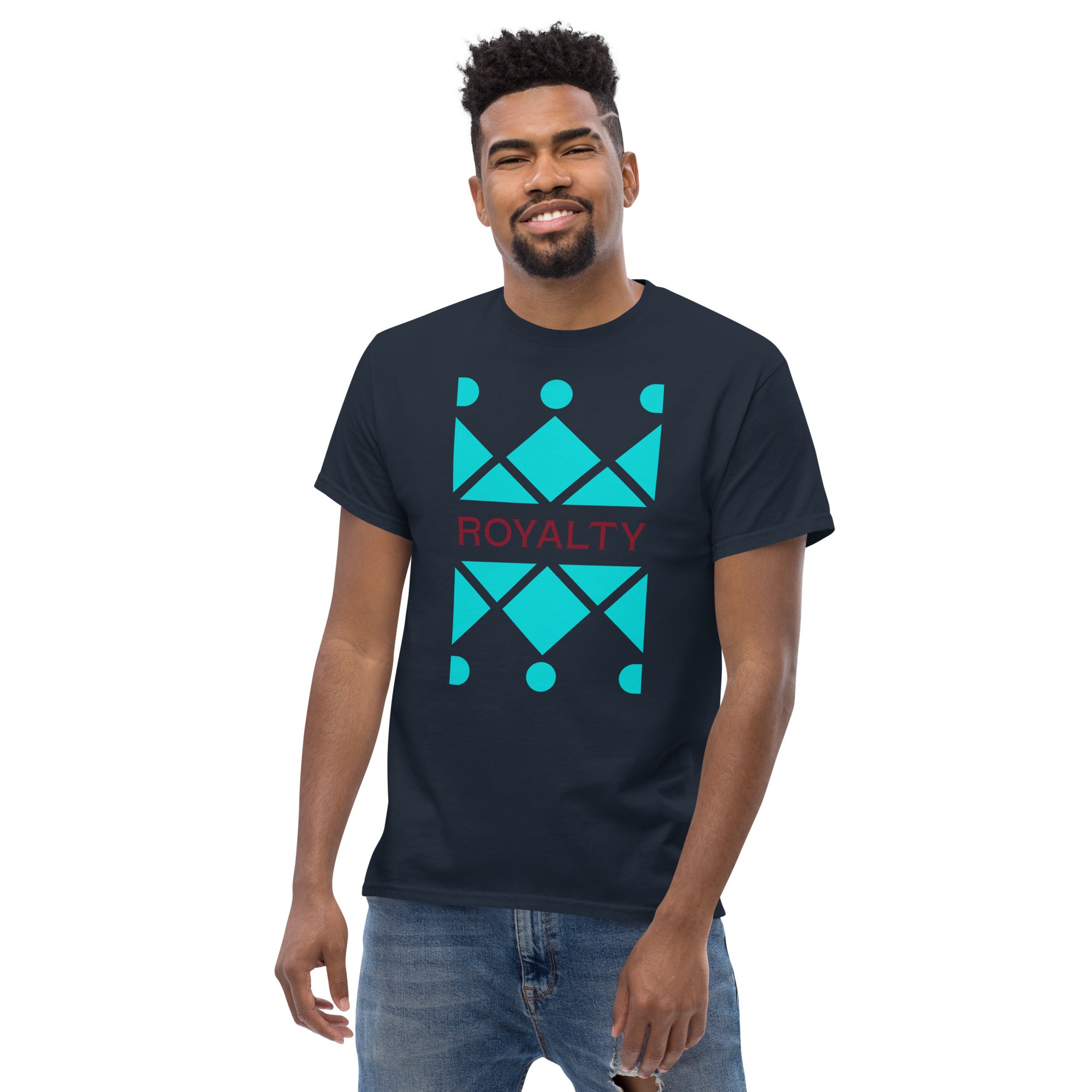 Dark Turquoise Crown Men's Classic Tee