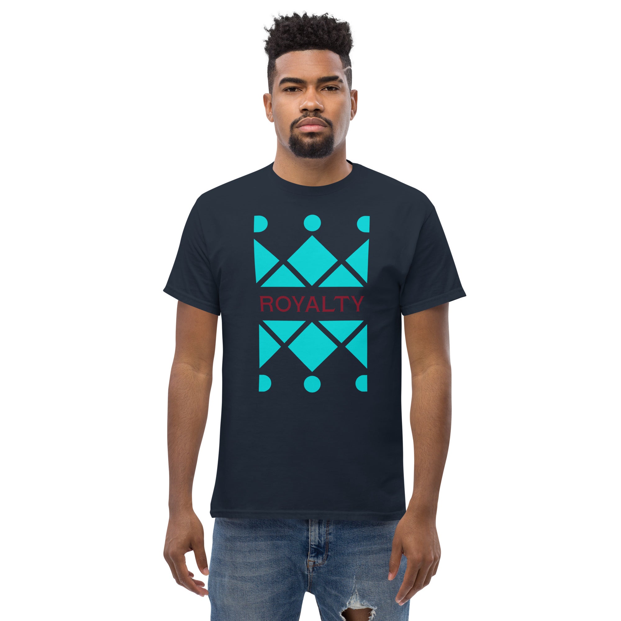 Dark Turquoise Crown Men's Classic Tee